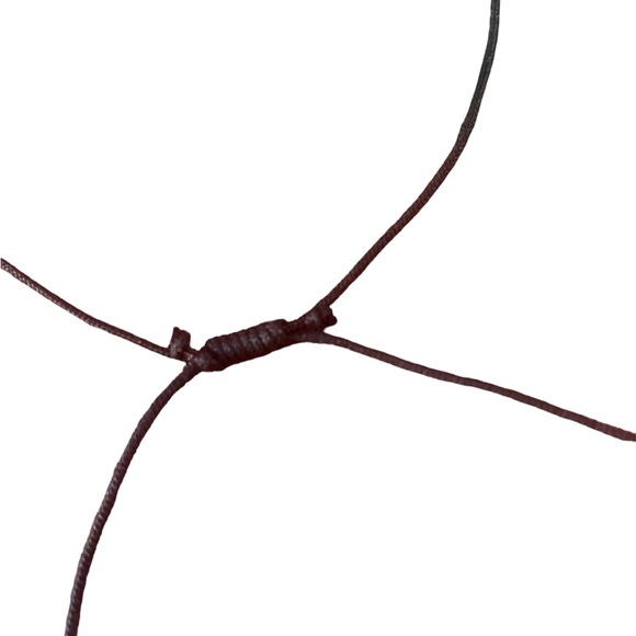 ๐Sale ๐2 for $10 dainty brown cord necklace pink stone wrapped in gold (color) - Picture 4 of 7